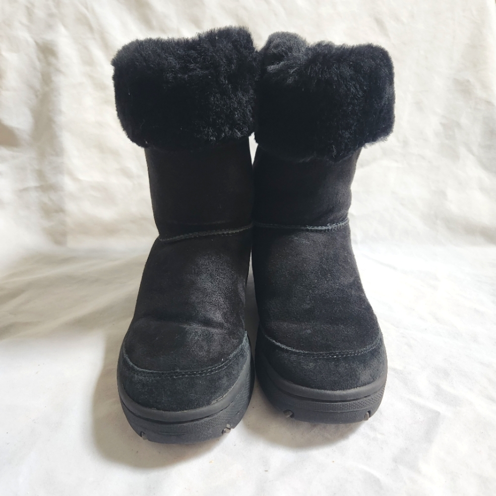 UGG Black Suede lace up back boots SIZE 8